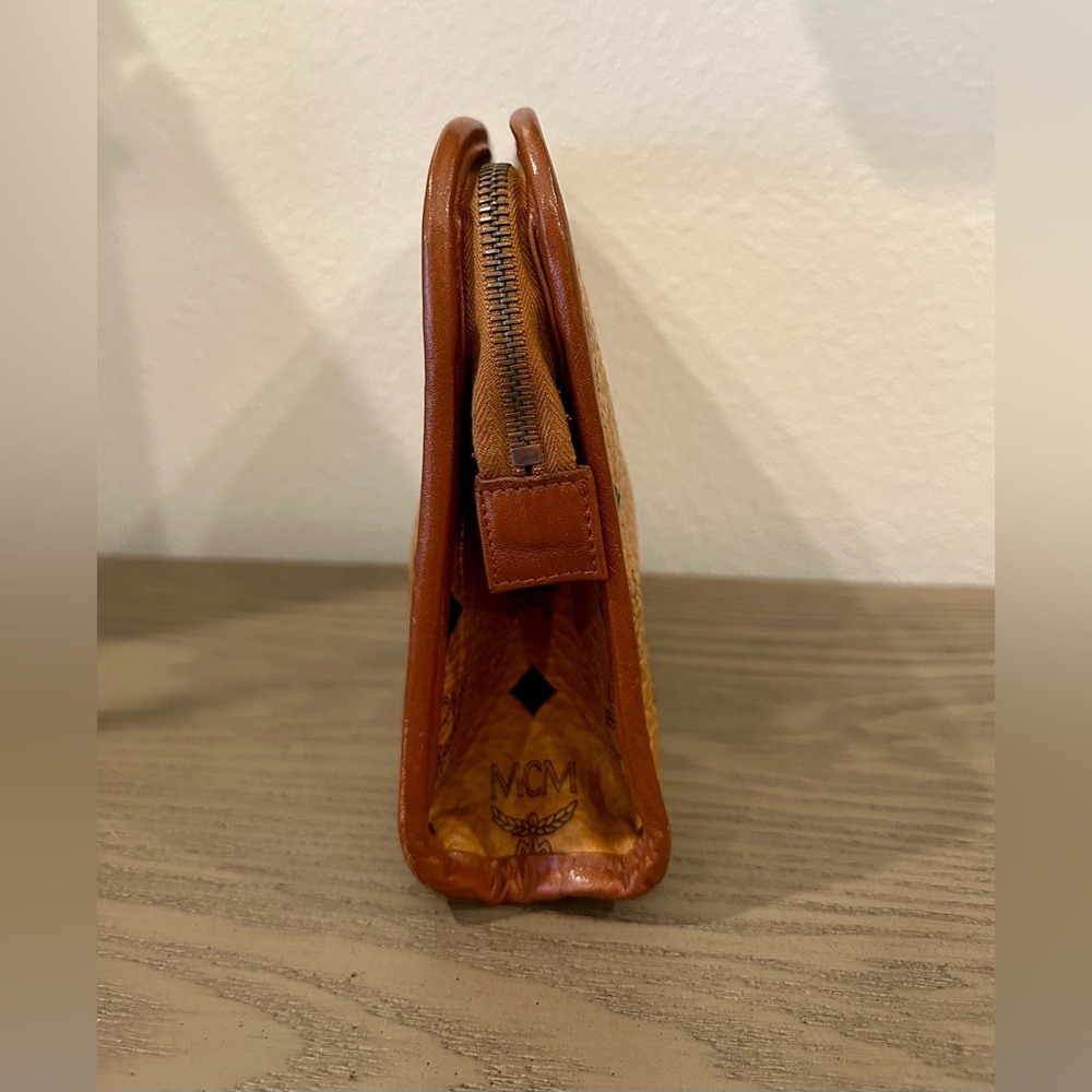 Vintage MCM Brown Visetos Leather Clutch - Picture 4 of 10